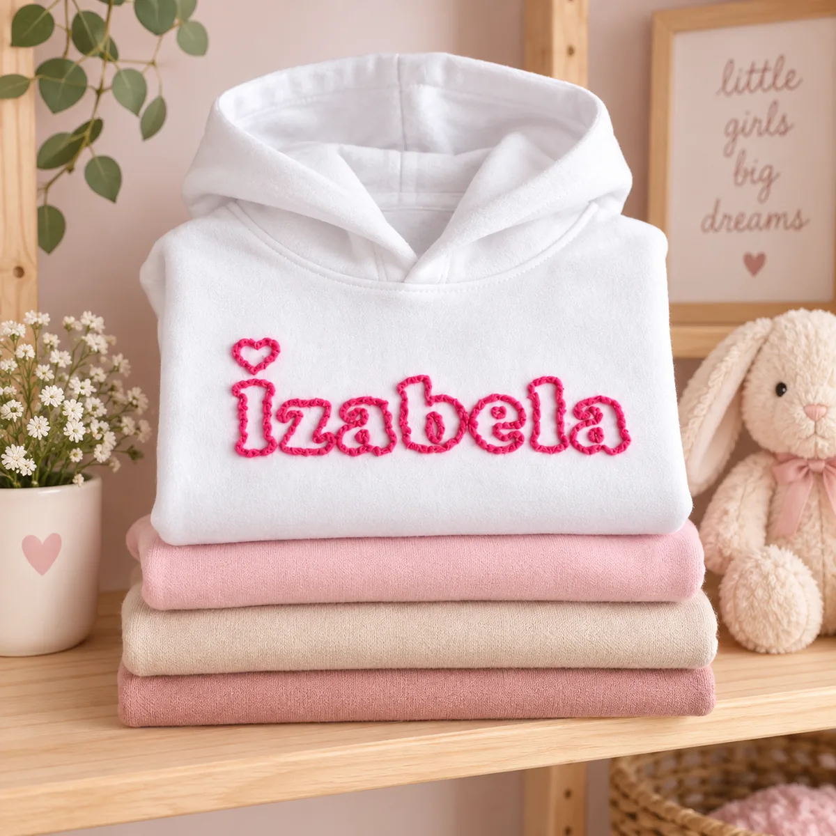 Darilo za deklico pesonaliziran pulover z imenom