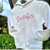 Otroški pulover s kapuco Julija bel hoodie