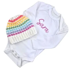 darilo za dojenčka mavrični set